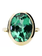 14K Жовте золото Смарагд Каблучка Вінтаж стиль vrc285y